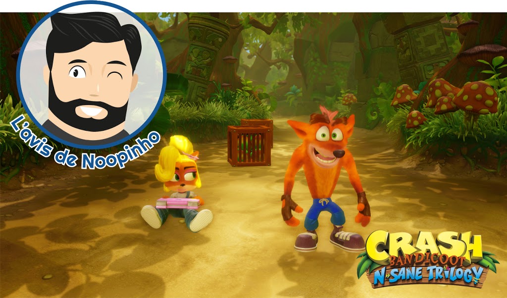 crashbandicootnsanetrilogy logo avis test noopinho
