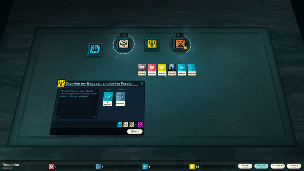 l'avis de Noopinho Cultist Simulator