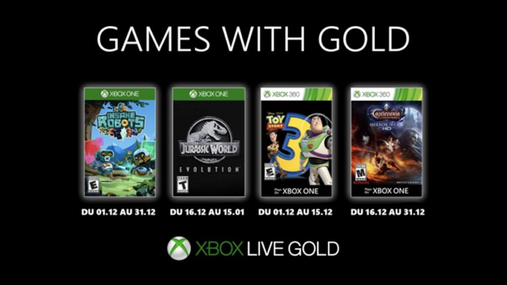 games with gold décembre 2019