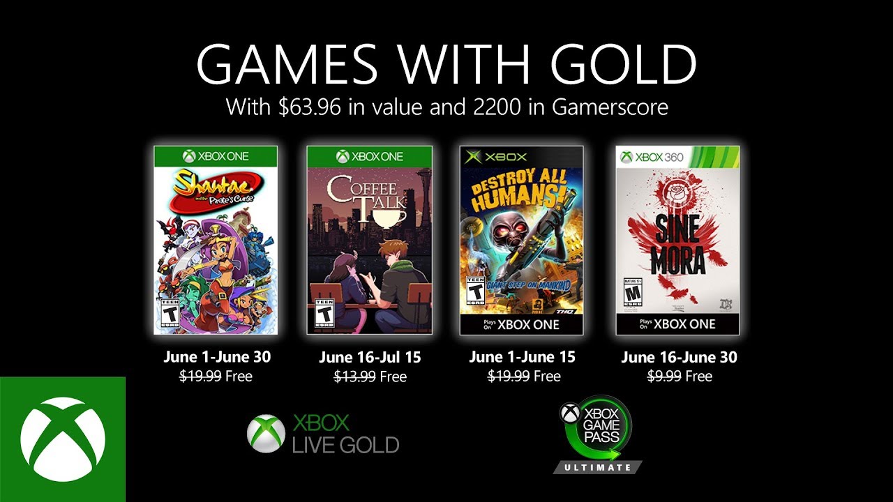 Games With Gold juin 2020