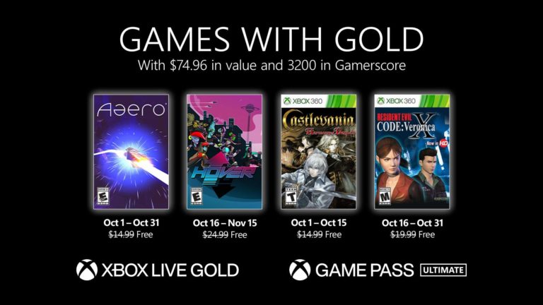 Games With Gold Octobre 2021