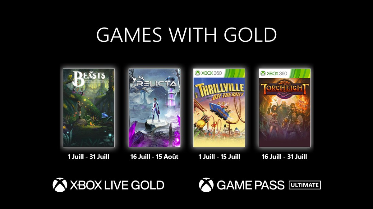 Games With Gold juillet 2022