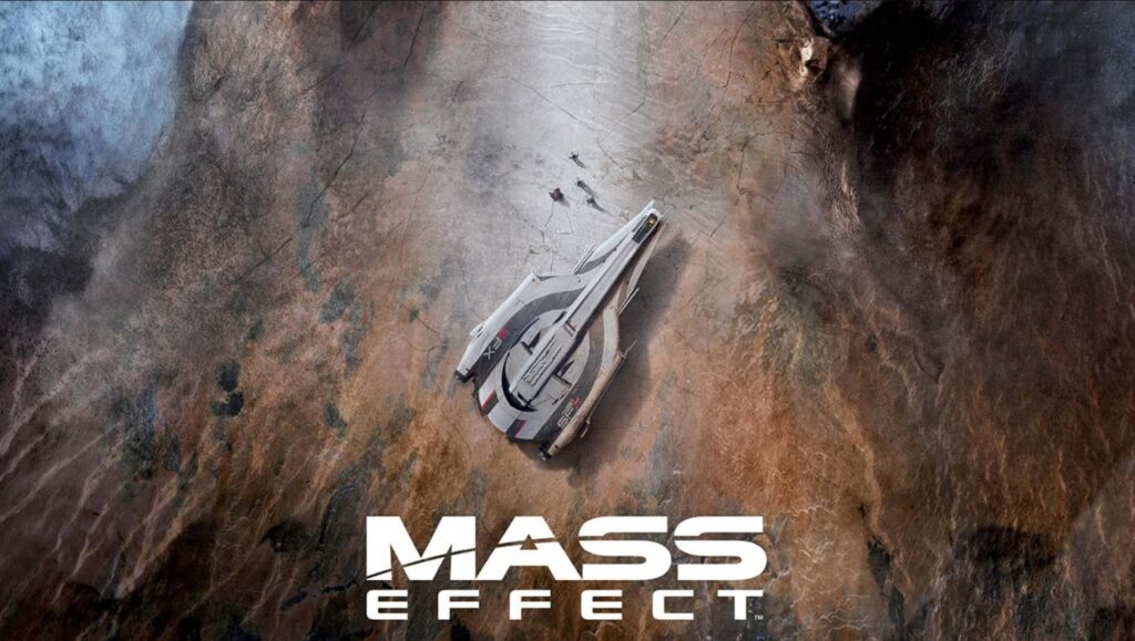 Vaisseau posé sur une planète dans le teaser Mass Effect