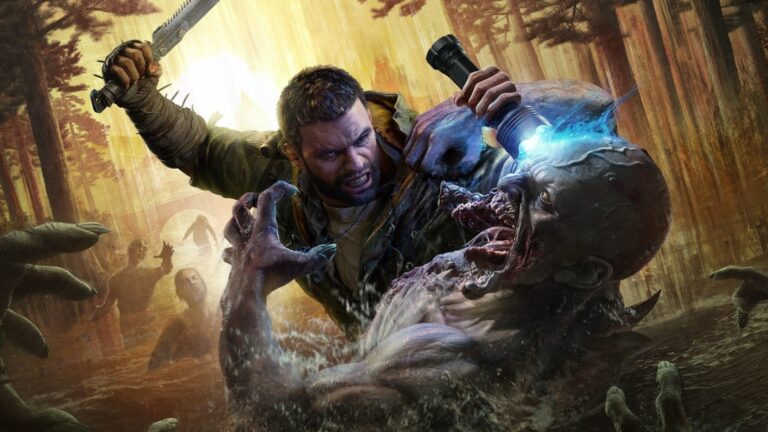 Visuel officiel de Dying Light : The Beast montrant Kyle Crane et l’ambiance sombre du jeu