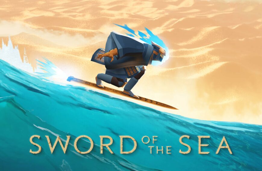 Artwork officiel de Sword of the Sea avec le logo