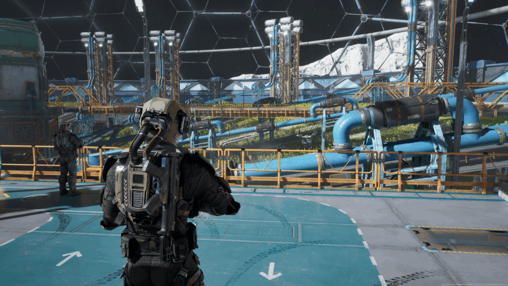 The Expanse Osiris Reborn : l’ambitieux RPG sci-fi inspiré de Mass Effect 2 Capture d’écran du gameplay de The Expanse: Osiris Reborn montrant une scène d’action en vue à la troisième personne avec l’équipage en combat.