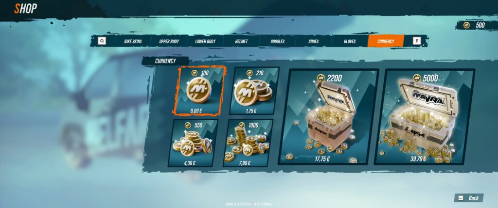 Preview MAVRIX by Matt Jones - les microtransactions sont déjà là