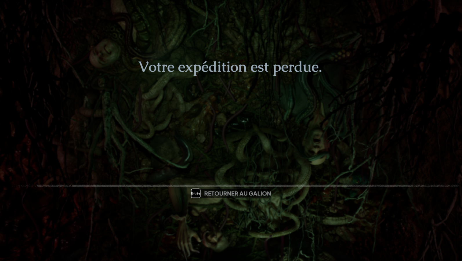 Ecran de game over dans The Mound : Omen of Cthulhu