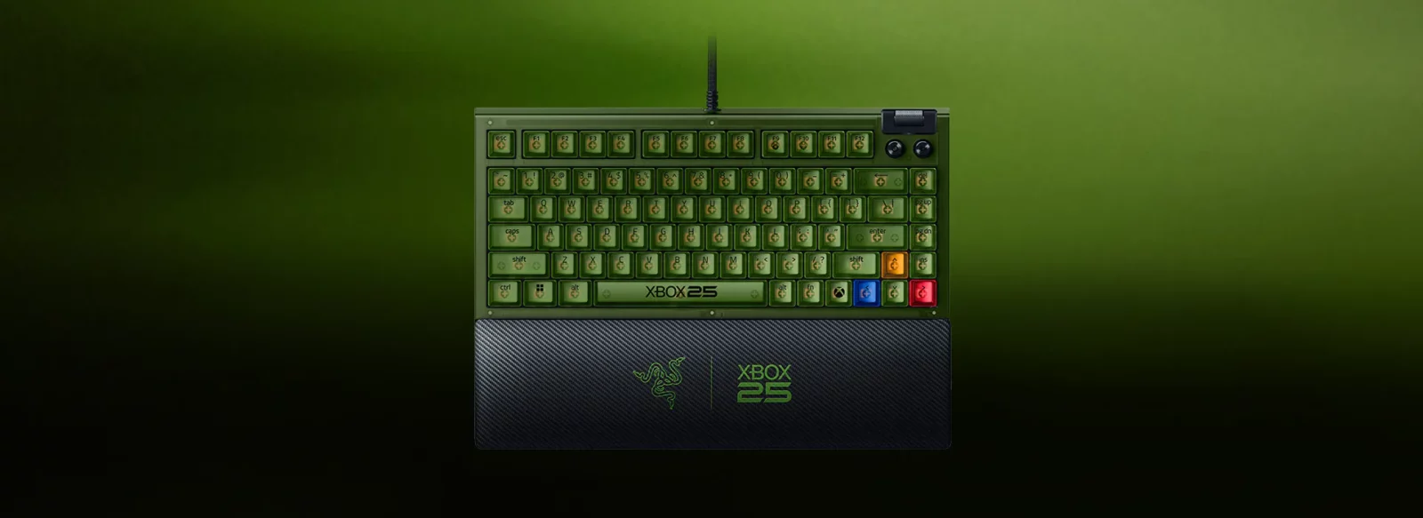 Clavier Razer BlackWidow V4 75 % Xbox 25 Anniversary Edition vert translucide