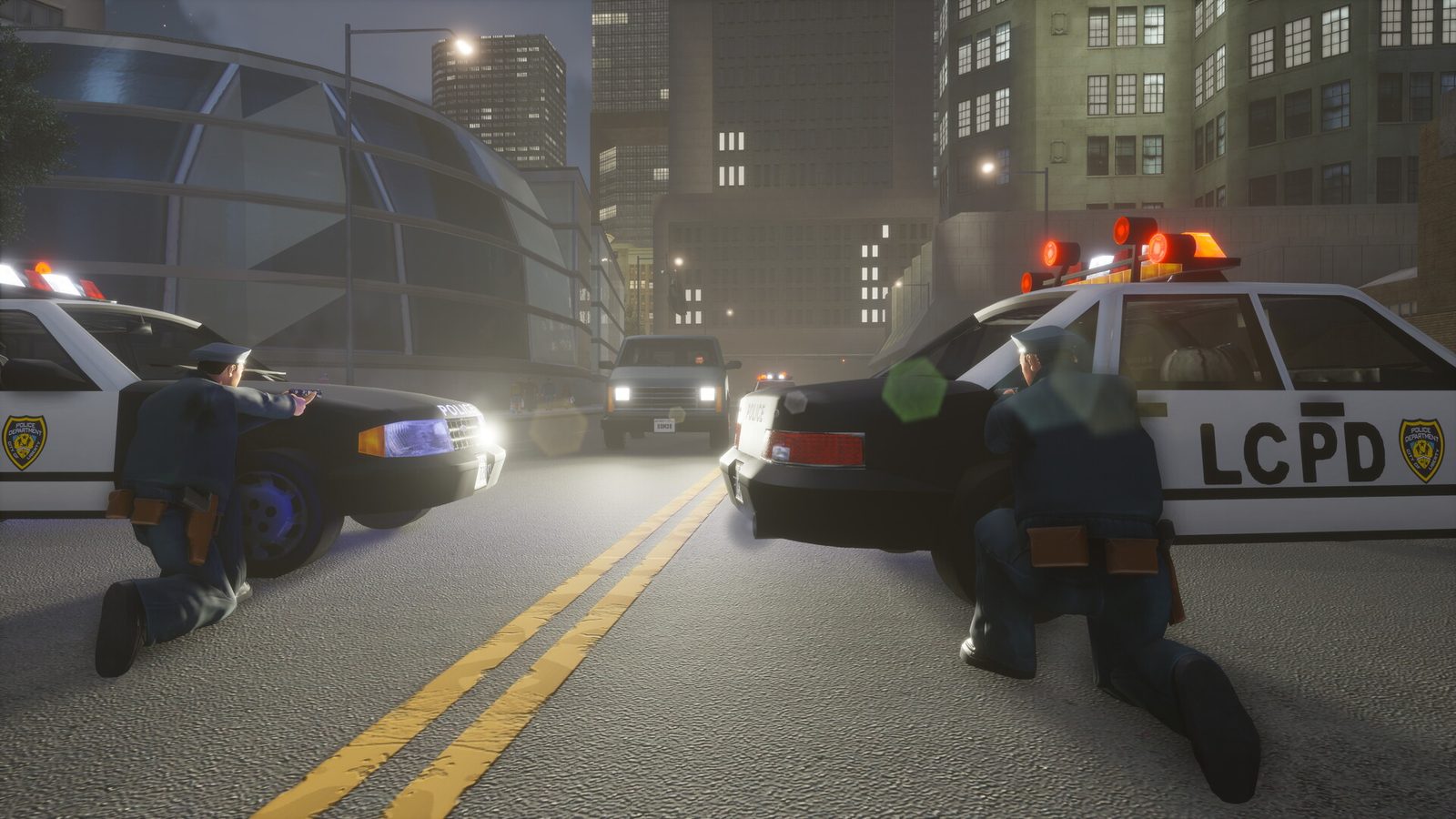 Echo : GTA 3 Definitive Edition, la même liberté à vingt-cinq ans d'écart Policiers du LCPD dans GTA III Definitive Edition