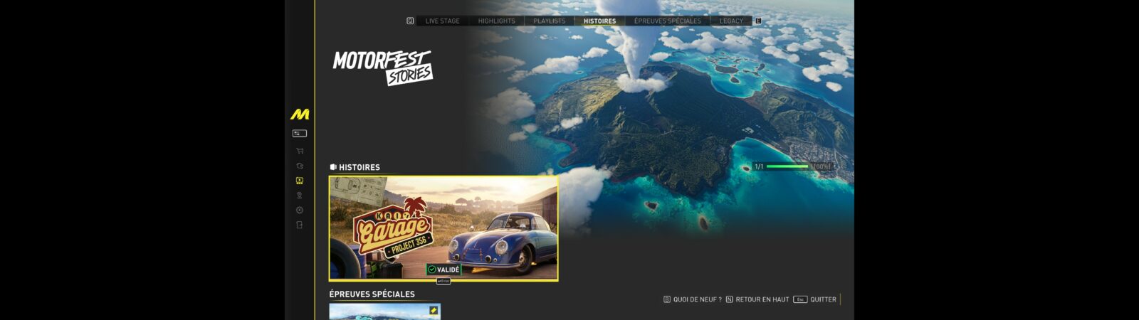 Pourquoi commencer The Crew Motorfest en 2026 ? Menu Motorfest Stories et sa carte d'Hawaï