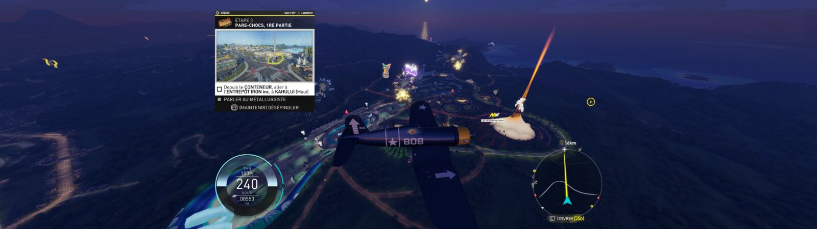 Pourquoi commencer The Crew Motorfest en 2026 ? Avion au-dessus de la côte d'Hawaï au crépuscule