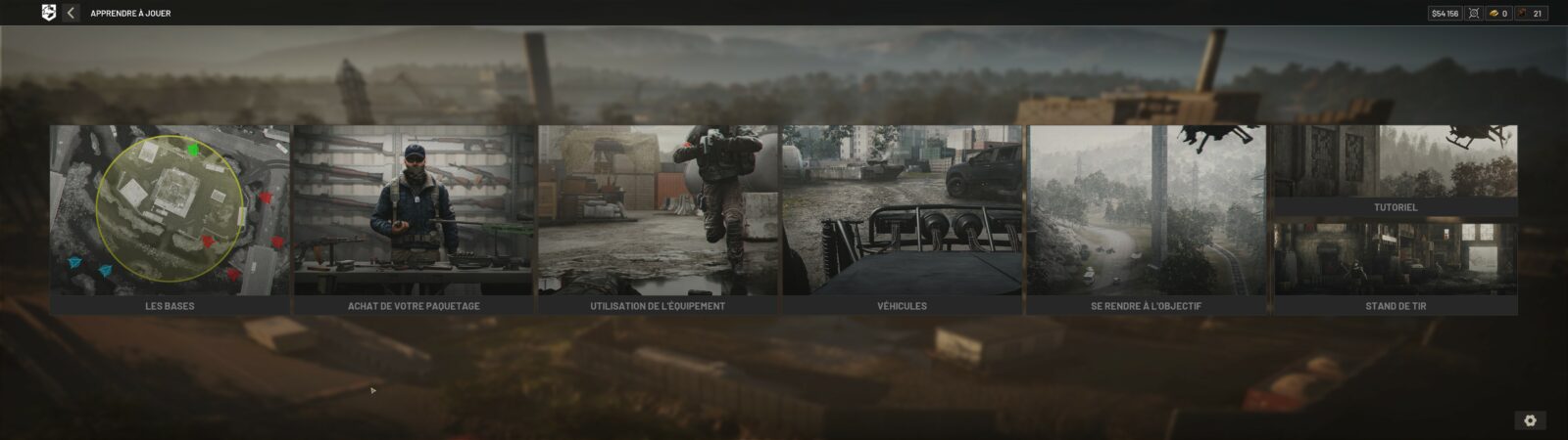 Wardogs : Du renouveau dans le monde des FPS et ça fait du bien Menu Apprendre à jouer de Wardogs avec ses leçons : les bases, paquetage, équipement, véhicules, stand de tir